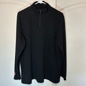 Nike Dri-FIT Pullover Domino's Logo Long‎ Sleeve Black UV Lightweight Knit XL